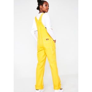 Dickies Pants - Dickies Girl Canary Relaxed Twill Overalls Dickies Pants - Dickies Girl Canary Relaxed Twill Overalls